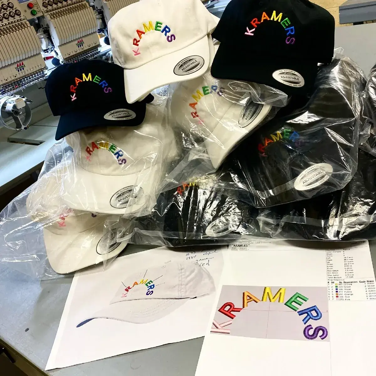 Embroidery production for company uniforms — workwear printing South West London